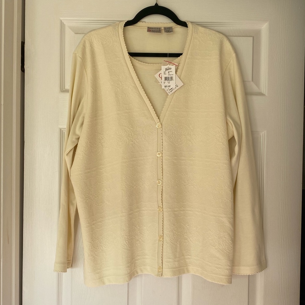 Cream Cardigan by Hastings & Smith Women